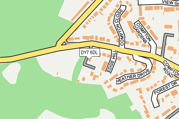 DY7 6DL map - OS OpenMap – Local (Ordnance Survey)