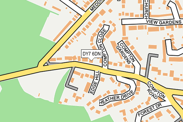 DY7 6DN map - OS OpenMap – Local (Ordnance Survey)