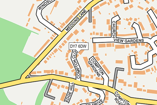 DY7 6DW map - OS OpenMap – Local (Ordnance Survey)
