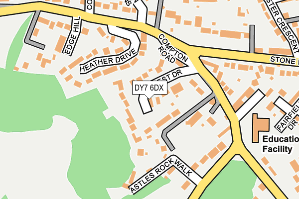 DY7 6DX map - OS OpenMap – Local (Ordnance Survey)