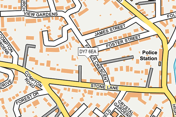 DY7 6EA map - OS OpenMap – Local (Ordnance Survey)