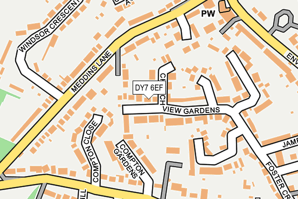 DY7 6EF map - OS OpenMap – Local (Ordnance Survey)