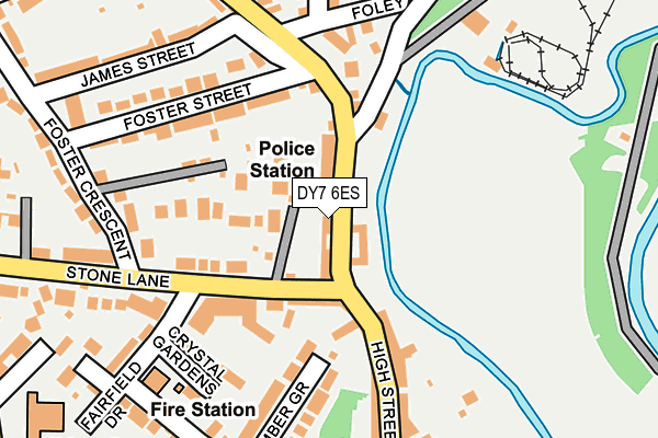 DY7 6ES map - OS OpenMap – Local (Ordnance Survey)