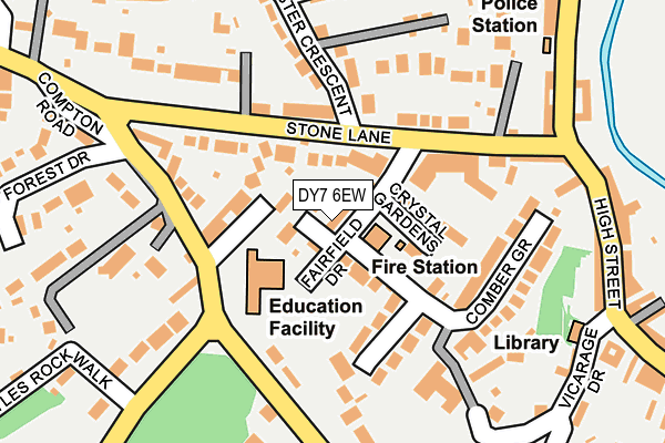 DY7 6EW map - OS OpenMap – Local (Ordnance Survey)