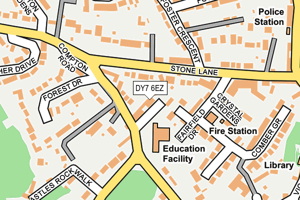 DY7 6EZ map - OS OpenMap – Local (Ordnance Survey)
