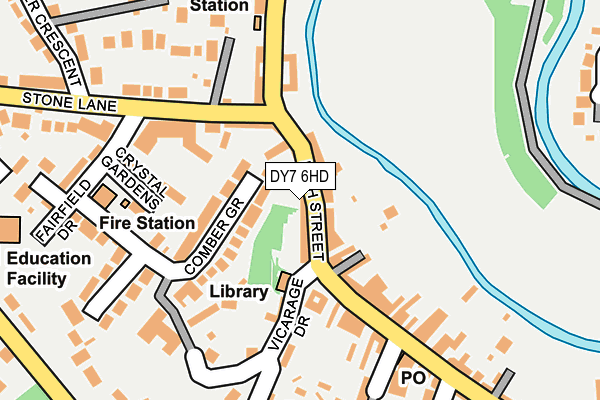 DY7 6HD map - OS OpenMap – Local (Ordnance Survey)