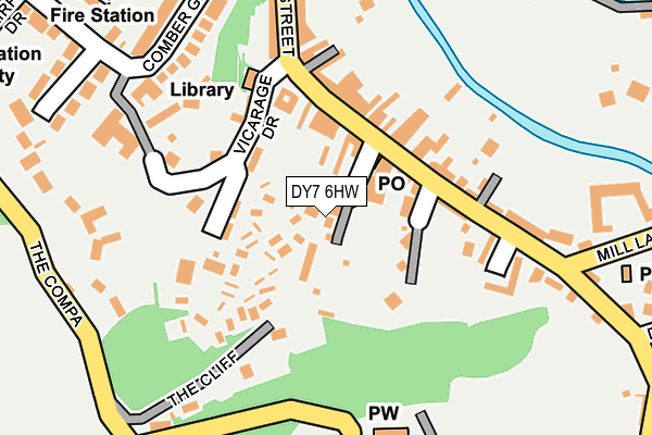 DY7 6HW map - OS OpenMap – Local (Ordnance Survey)