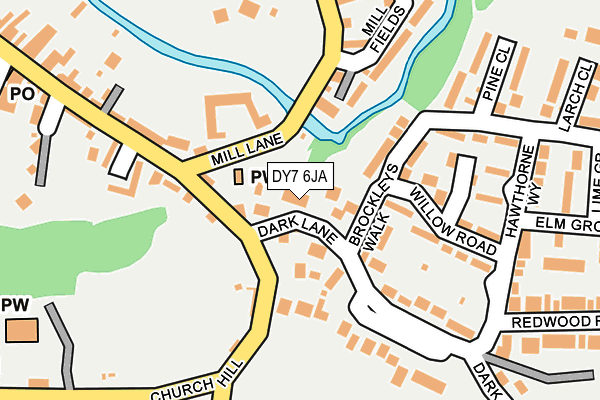 DY7 6JA map - OS OpenMap – Local (Ordnance Survey)