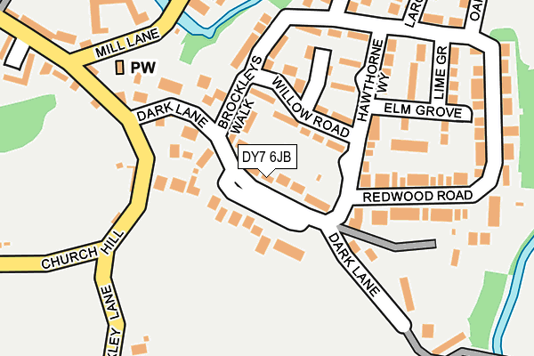 DY7 6JB map - OS OpenMap – Local (Ordnance Survey)