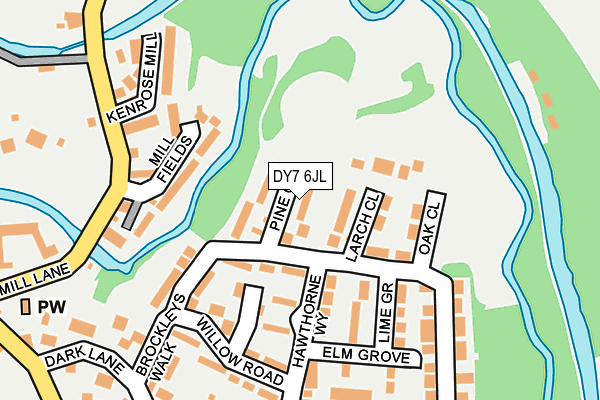 DY7 6JL map - OS OpenMap – Local (Ordnance Survey)