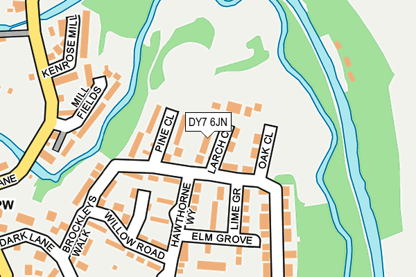 DY7 6JN map - OS OpenMap – Local (Ordnance Survey)