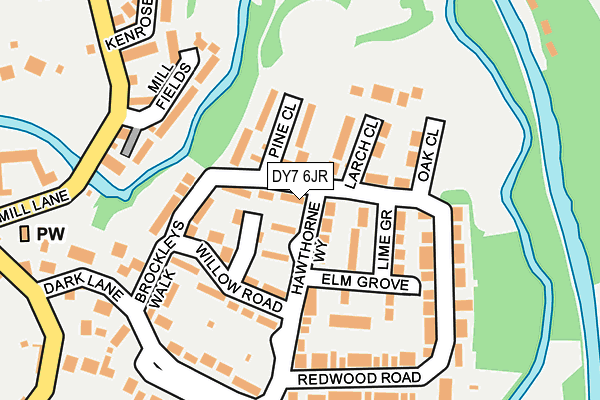 DY7 6JR map - OS OpenMap – Local (Ordnance Survey)