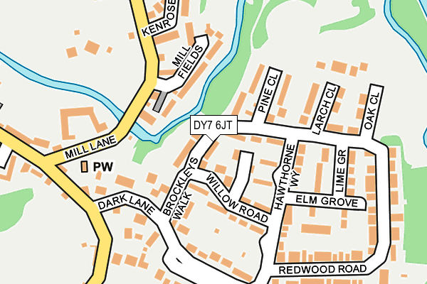 DY7 6JT map - OS OpenMap – Local (Ordnance Survey)