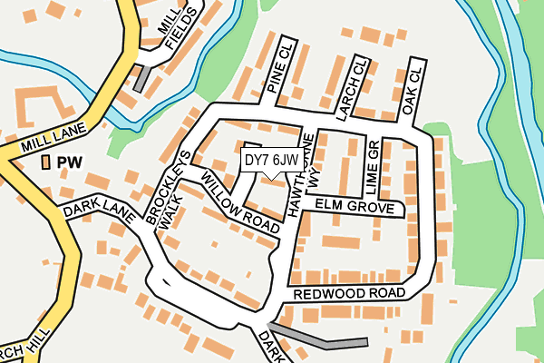 DY7 6JW map - OS OpenMap – Local (Ordnance Survey)