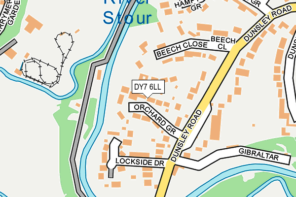 DY7 6LL map - OS OpenMap – Local (Ordnance Survey)