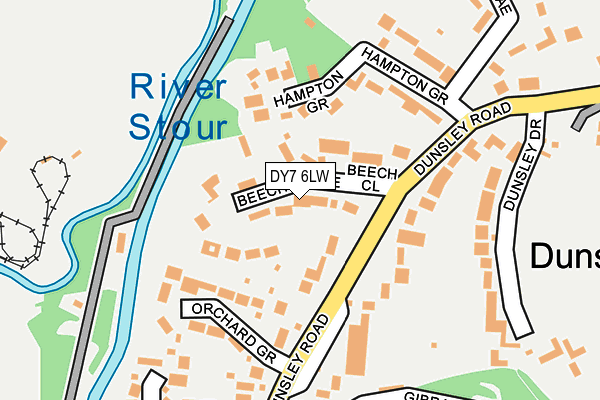 DY7 6LW map - OS OpenMap – Local (Ordnance Survey)