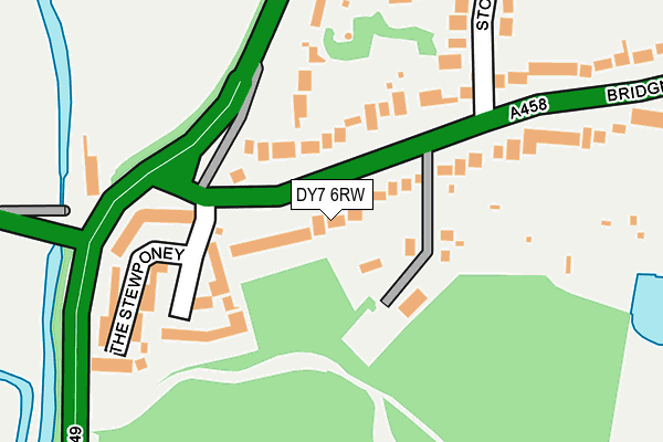 DY7 6RW map - OS OpenMap – Local (Ordnance Survey)