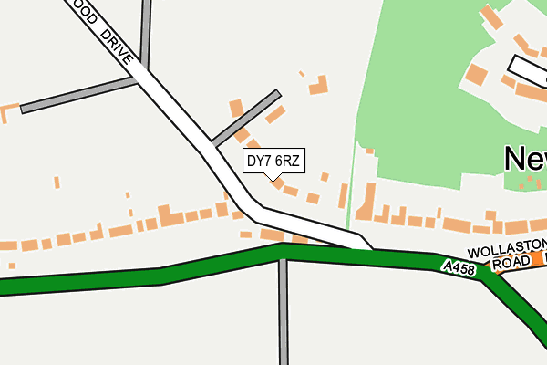 DY7 6RZ map - OS OpenMap – Local (Ordnance Survey)