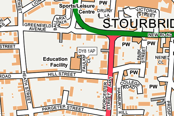 DY8 1AP map - OS OpenMap – Local (Ordnance Survey)