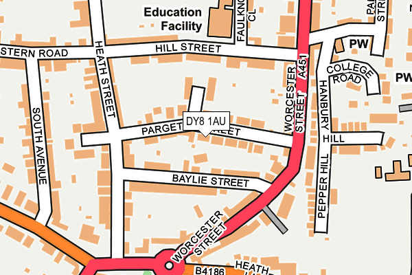 DY8 1AU map - OS OpenMap – Local (Ordnance Survey)