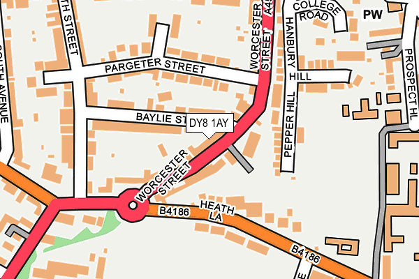 DY8 1AY map - OS OpenMap – Local (Ordnance Survey)