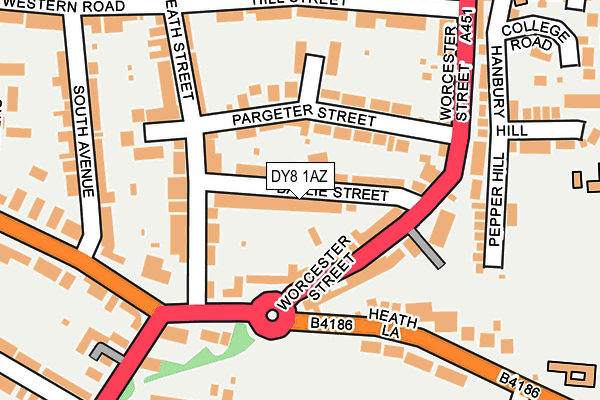 DY8 1AZ map - OS OpenMap – Local (Ordnance Survey)