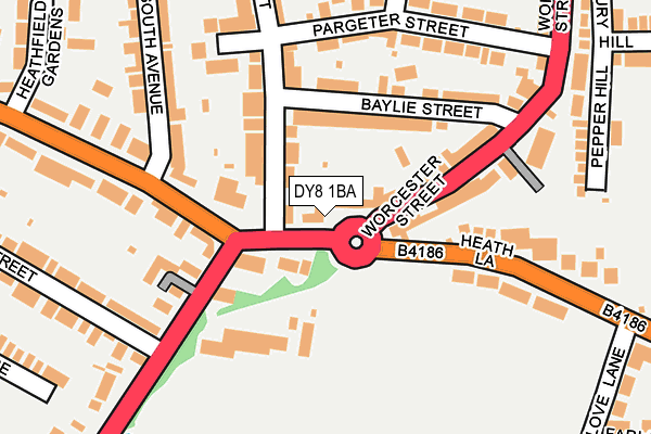 DY8 1BA map - OS OpenMap – Local (Ordnance Survey)