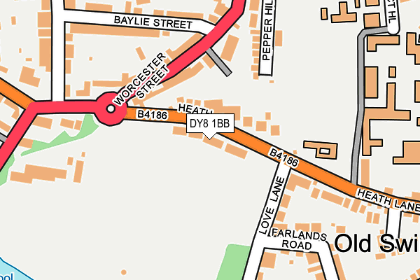DY8 1BB map - OS OpenMap – Local (Ordnance Survey)