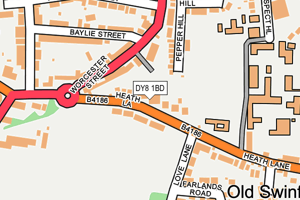 DY8 1BD map - OS OpenMap – Local (Ordnance Survey)