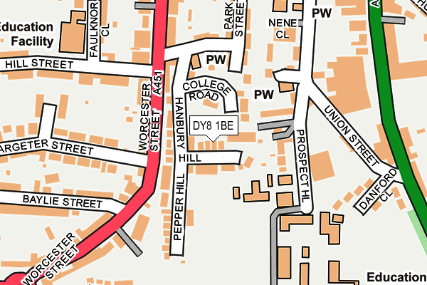 DY8 1BE map - OS OpenMap – Local (Ordnance Survey)