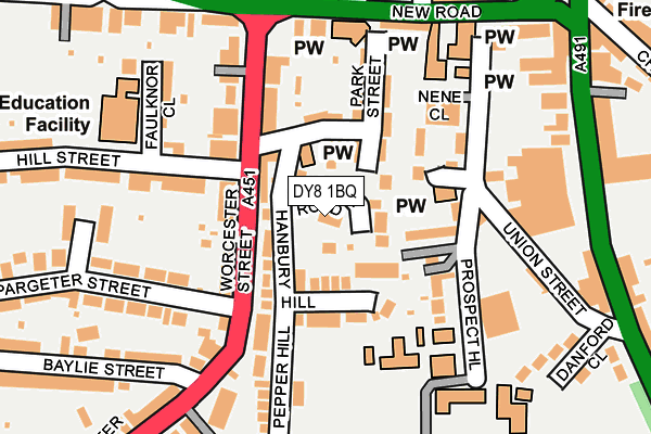 DY8 1BQ map - OS OpenMap – Local (Ordnance Survey)