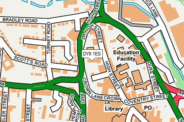 DY8 1ES map - OS OpenMap – Local (Ordnance Survey)