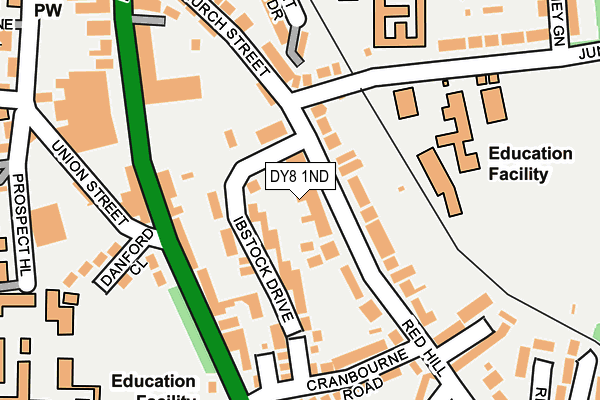 DY8 1ND map - OS OpenMap – Local (Ordnance Survey)