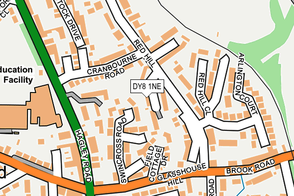 DY8 1NE map - OS OpenMap – Local (Ordnance Survey)