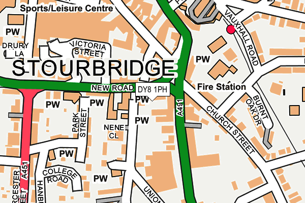 Map of THE BRIDGE HOUSE STOURBRIDGE LIMITED at local scale