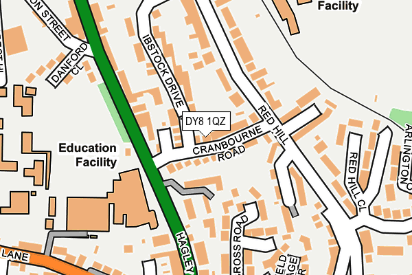 DY8 1QZ map - OS OpenMap – Local (Ordnance Survey)