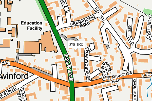 DY8 1RD map - OS OpenMap – Local (Ordnance Survey)