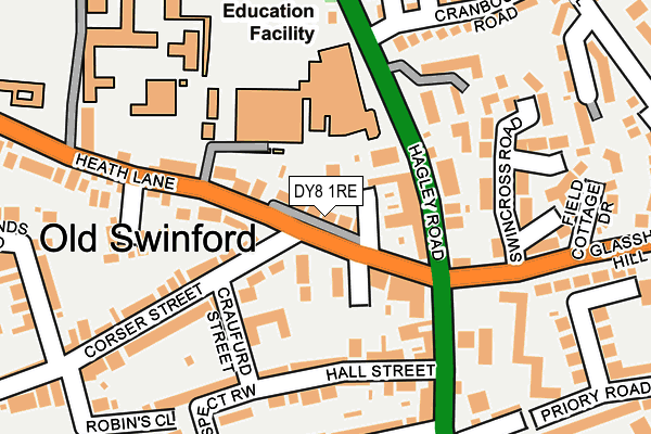 DY8 1RE map - OS OpenMap – Local (Ordnance Survey)