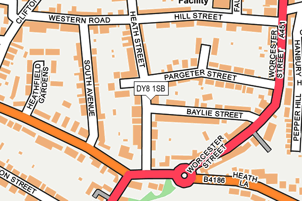 DY8 1SB map - OS OpenMap – Local (Ordnance Survey)
