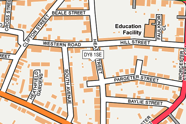 DY8 1SE map - OS OpenMap – Local (Ordnance Survey)