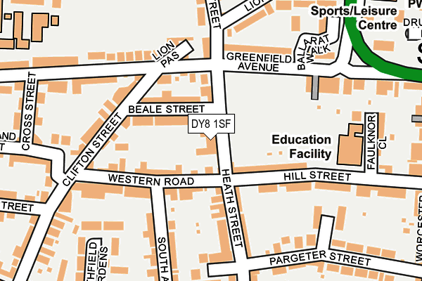 DY8 1SF map - OS OpenMap – Local (Ordnance Survey)