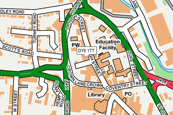 DY8 1TT map - OS OpenMap – Local (Ordnance Survey)