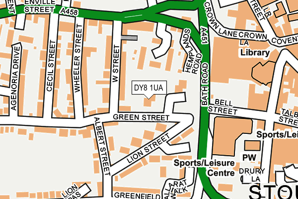 DY8 1UA map - OS OpenMap – Local (Ordnance Survey)