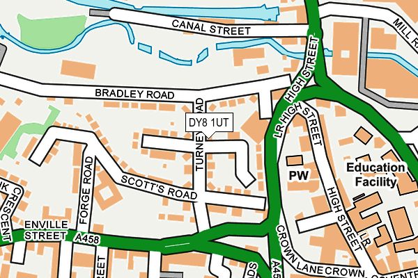 DY8 1UT map - OS OpenMap – Local (Ordnance Survey)