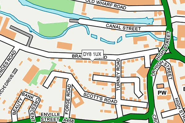 DY8 1UX map - OS OpenMap – Local (Ordnance Survey)