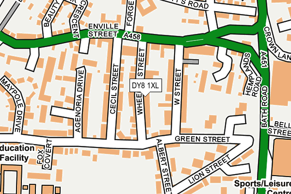 DY8 1XL map - OS OpenMap – Local (Ordnance Survey)