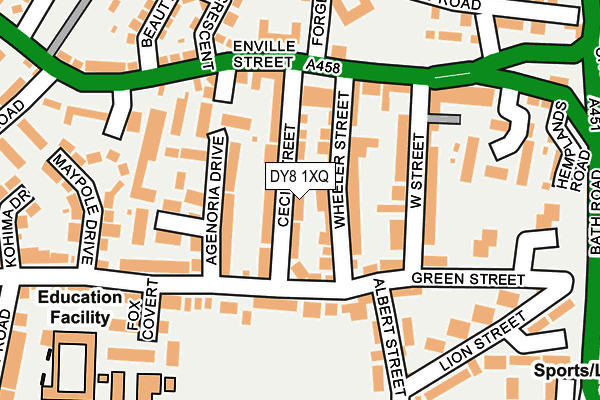 DY8 1XQ map - OS OpenMap – Local (Ordnance Survey)