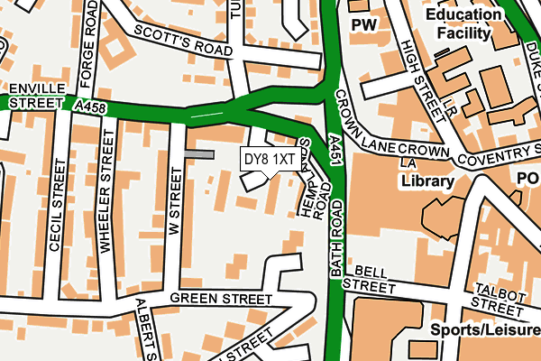 DY8 1XT map - OS OpenMap – Local (Ordnance Survey)
