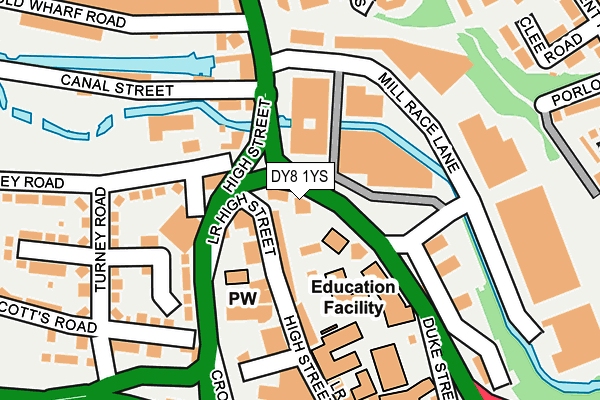 DY8 1YS map - OS OpenMap – Local (Ordnance Survey)
