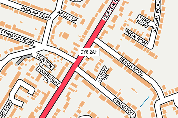 DY8 2AH map - OS OpenMap – Local (Ordnance Survey)